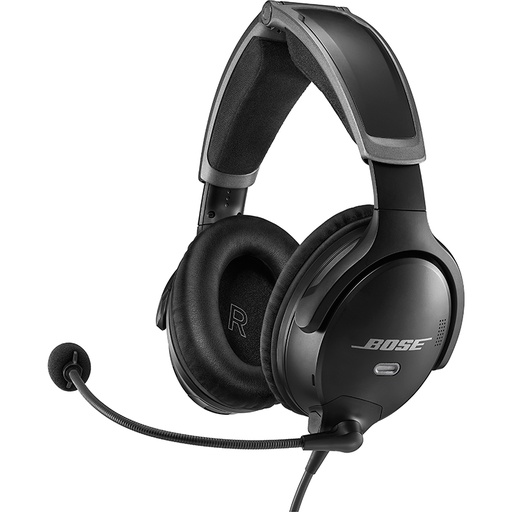 [RX1-11-20563] Bose A30 Aviation ANR Headset 6-Pin Lemo Plug Coiled Cord With Bluetooth