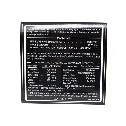 [RX5-0405058-5] PLACARD