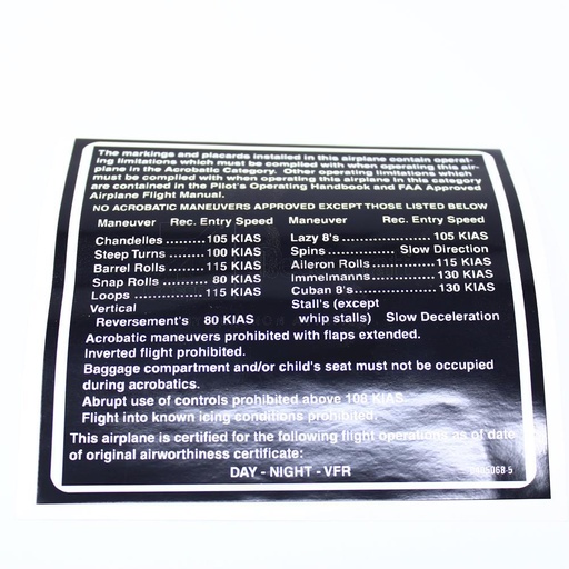 [RX5-0405068-5] PLACARD