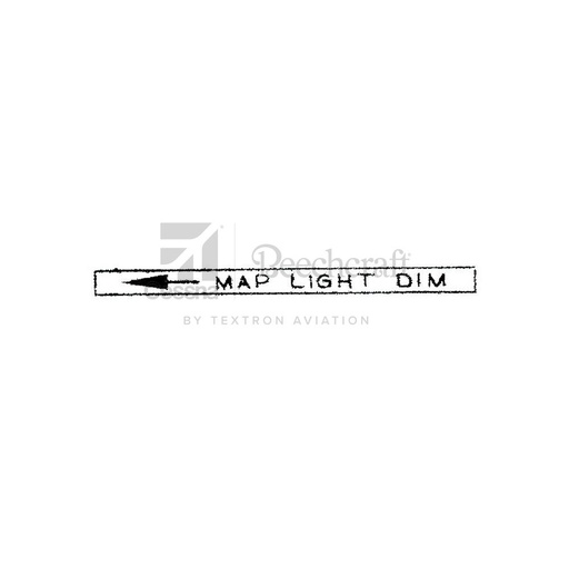 [RX5-0415035-1] PLACARD MAP LIGHT DIM PILOT