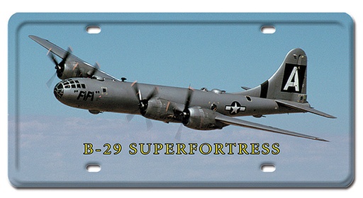 [RX1-13-08217] Spr Fortress B29 Metal License Plate 12X6