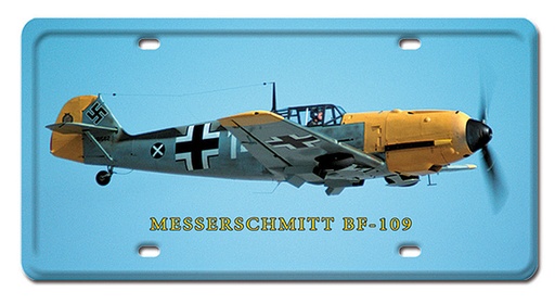 [RX1-13-08233] Bf-109 Messerschmitt Metal License Plate 12X6