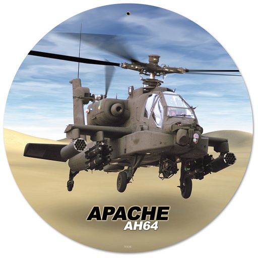 [RX1-13-08506] Apache Metal Sign 14 Round