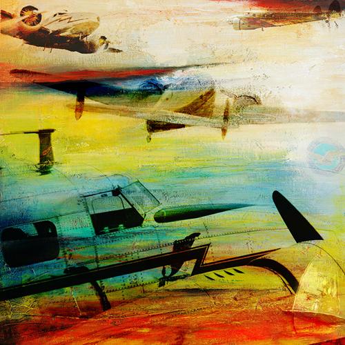 [RX1-13-13167] Martin Young Art Lockheed Model 12 Print 36X36