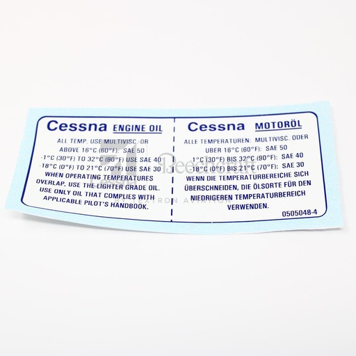 [RX5-0505048-4] PLACARD-ENGINE OIL