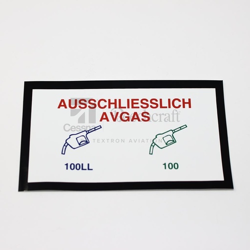 [RX5-0505048-5] PLACARD-AVGAS
