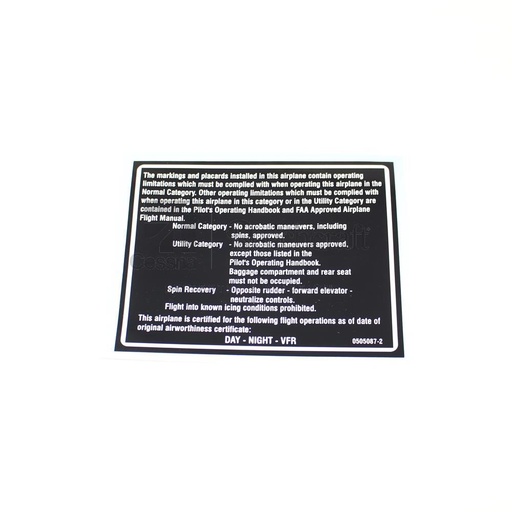 [RX5-0505087-2] PLACARD