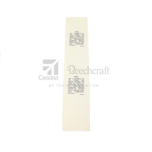 [RX5-0505093-1] PLACARD ENGINE OIL