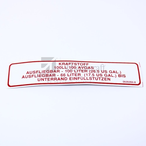 [RX5-0505094-8] PLACARD