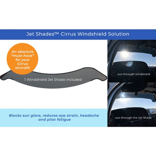 [RX1-13-22082] Premium Winshield Jet Shade Cirrus Sr-20/Sr-22/Sr-22T