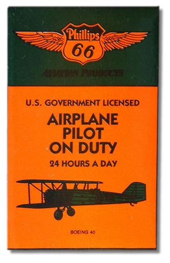 [RX1-14-00613] Phillips Airplane Pilot On Duty Magnet