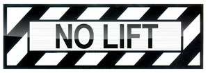 [RX1-09-34300] No Lift Soft Aluminum Decal
