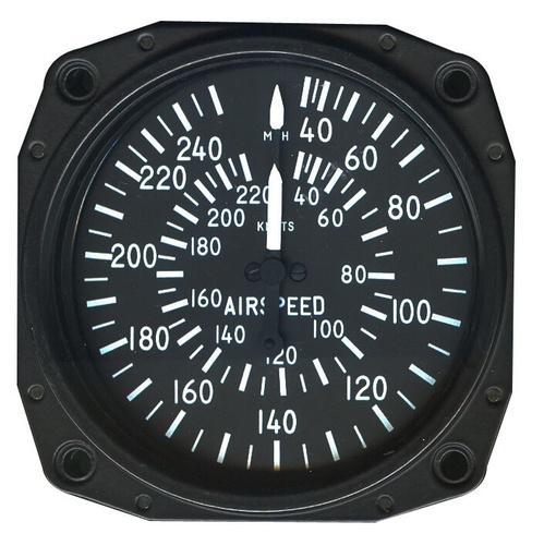 [RX1-10-05402] Skysports Non-TSO 3-1/8 Airspeed Indicator 30-250 MPH 30-220 Knt