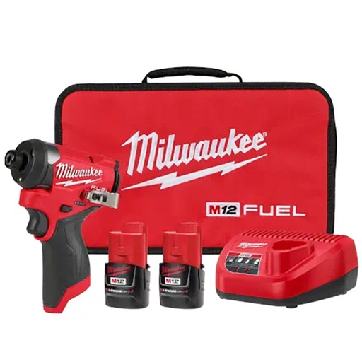 [RX1-12-06230] Milwaukee M12 Fuel 1/4 Hex Impact Driver Kit
