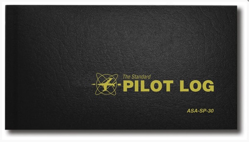 [RX1-13-32365] ASA Standard Pilot Log Hrdcvr Black