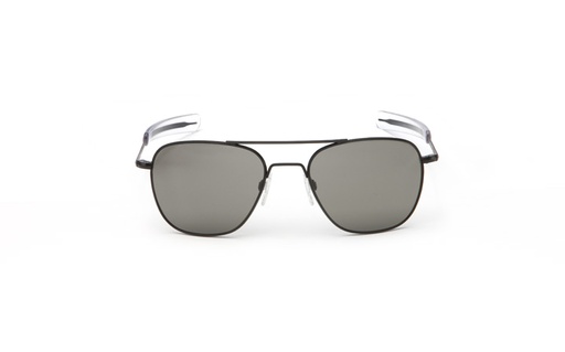 [RX1-14-01844] Randolph Aviator Sunglasses - 55MM Black Bayonet Temple Grey Ar Lens