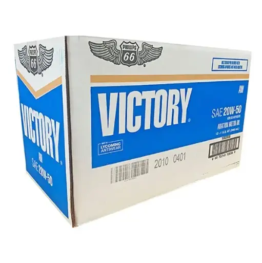 [RX1-08-17114] Phillips 66 Oil Victory Aviation 20W-50 - Case Of 12 Quarts