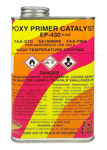 [RX1-09-05620] Poly-Fiber Ep-430 Epoxy Catalyst Quart
