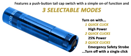 [RX1-13-08992] Maglite XL50 Blue LED Flashlight
