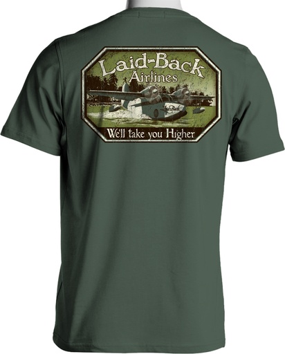 [RX1-13-17548] LAID BACK AIRLINES SAGE T-SHIRT SM
