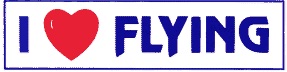 [RX1-14-00108] Love Flying Bumper Sticker