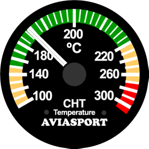 [RX1-15-08391] Rotax 912Uls 914Ul CHT Gauge 2 100-300 F