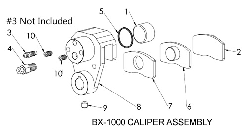 [RX1-06-00997] Caliper Assembly 3/4