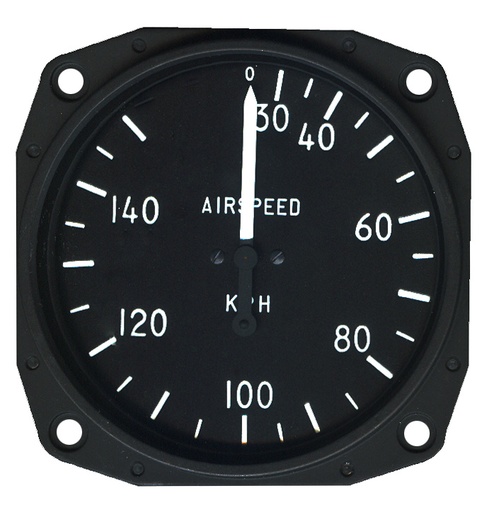 [RX1-10-05388] Skysports Non-TSO 3-1/8 Airspeed Indicator 30-150 KPH