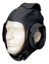 [RX1-11-10510-L] Helmet - For D/C 711 Headset Goatskin Cotton Lined - Brown Lrg