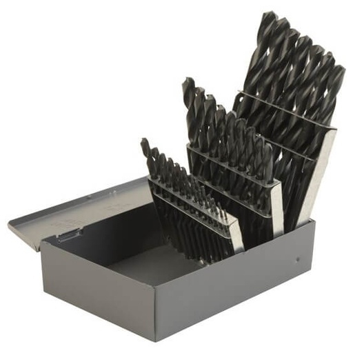 [RX1-12-05115] Drill Bit Set 1/16-1/2 Fractions USA 29Pc USA
