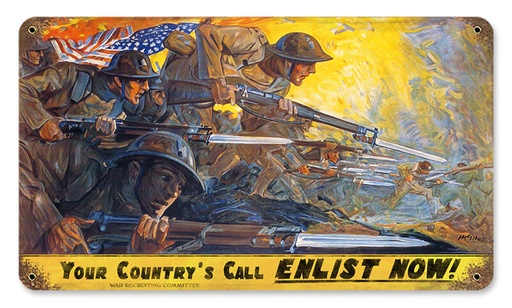 [RX1-13-08272] Country Calls Metal Sign 14X8