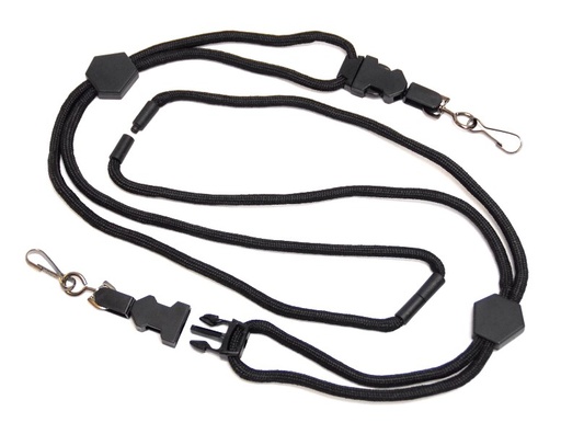 [RX1-14-00896] Lanyard With Break Away Hook (Black)