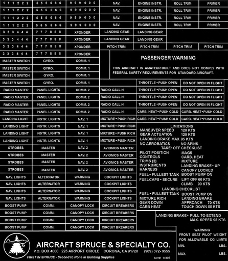 [RX1-01-37800] Panel Mark Sets Homebuilders