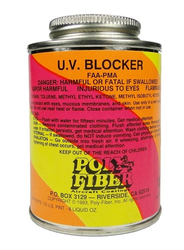 [RX1-09-02053] Poly-Fiber Uv Blocker 1/2 Pint