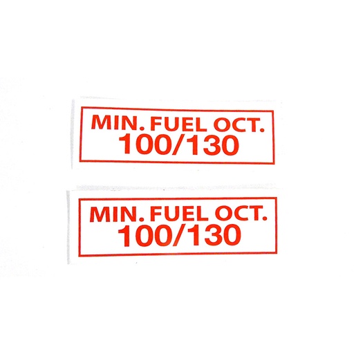 [RX1-09-33700] Fuel Octane Decal 100/130 Pr