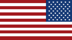 [RX1-09-42904-2] American Flag Decal Straight 4 Right