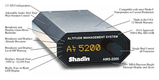 [RX1-10-03711] Shadin Ams 2000 Altimeter Alert Sys
