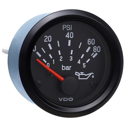 [RX1-10-06644] VDO Oil Pressure Gauge 80 PSI For VDO Sender