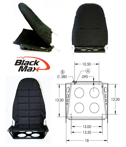 [RX1-13-05554] Black Max Comfortlite Seat