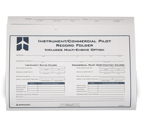 [RX1-13-06245] Jeppesen Instrument / Commercial Pilot Record Folder