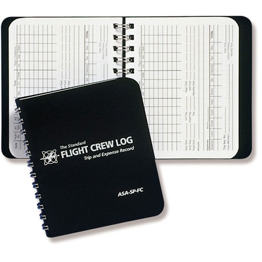 [RX1-13-18473] ASA Flight Crew Logbook 3.375 X 4.25 112Pgs