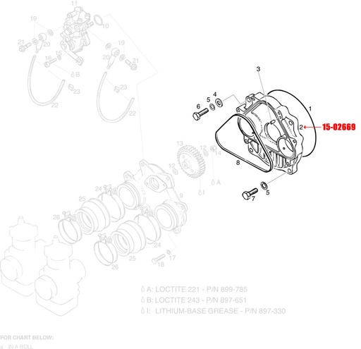 [RX1-15-02669] ROTAX ROTARY VALVE COVER ASSY FOR 618 UL ENGINE 910318