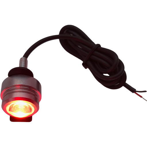 [RX1-11-20583] Accent 2580 Red LED 10-40Vdc Silver Case