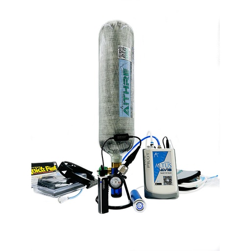 [RX1-11-20334] AvI8 2-Place Smart O2 Valve With 408L Oxygen Bottle With Meso