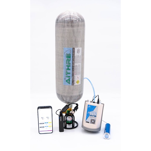 [RX1-11-20335] AvI8 2-Place Smart O2 Valve With 925L Oxygen Bottle With Meso