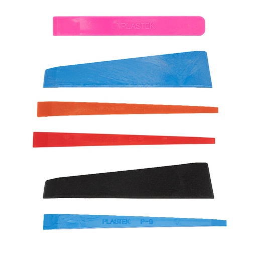 [RX1-12-06568] Crew Tool - 8 Inch Double Ended Scraper - Blue Acrylic - 1 & 2 Inch Tips