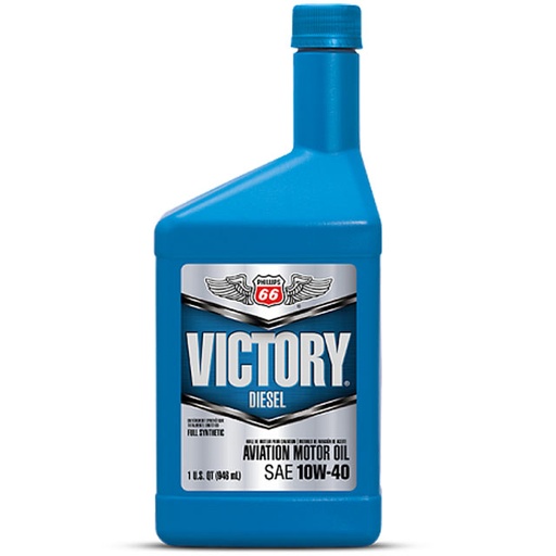 [RX1-08-19274] Phillips 66 Oil Victory Diesel Aviation 10W-40 - Case Of 12 Quarts