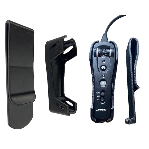 [RX1-13-25861] Affordable Aviation Headset Controller Holder for Bose A20 ANR Includes Clips