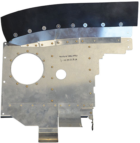 [RX1-05-32117] Airforms Baffle RH Rear Powder Coat Blue Seal AF0555236-1-PCBL