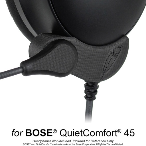 [RX1-11-20750] UFlyMike - Harmony Aviation Kit (Bose Quietcomfort 35 Left Side 2-Plug No Case)